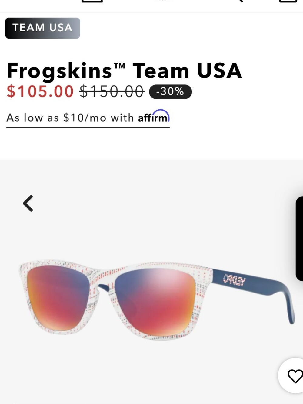 Oakley Frogskins Team USA Big Kids Sunglasses - Picture 14 of 15